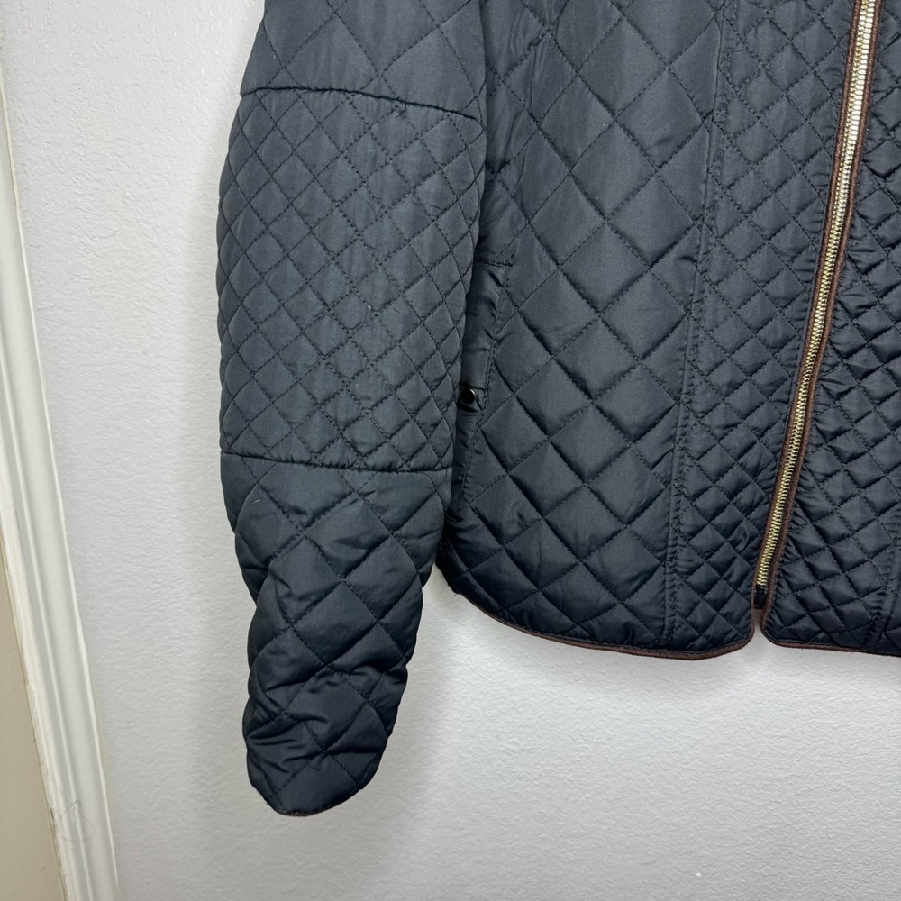 Royalty For Me Black Quilted Puffer Jacket Woman’s PL - Picture 12 of 16